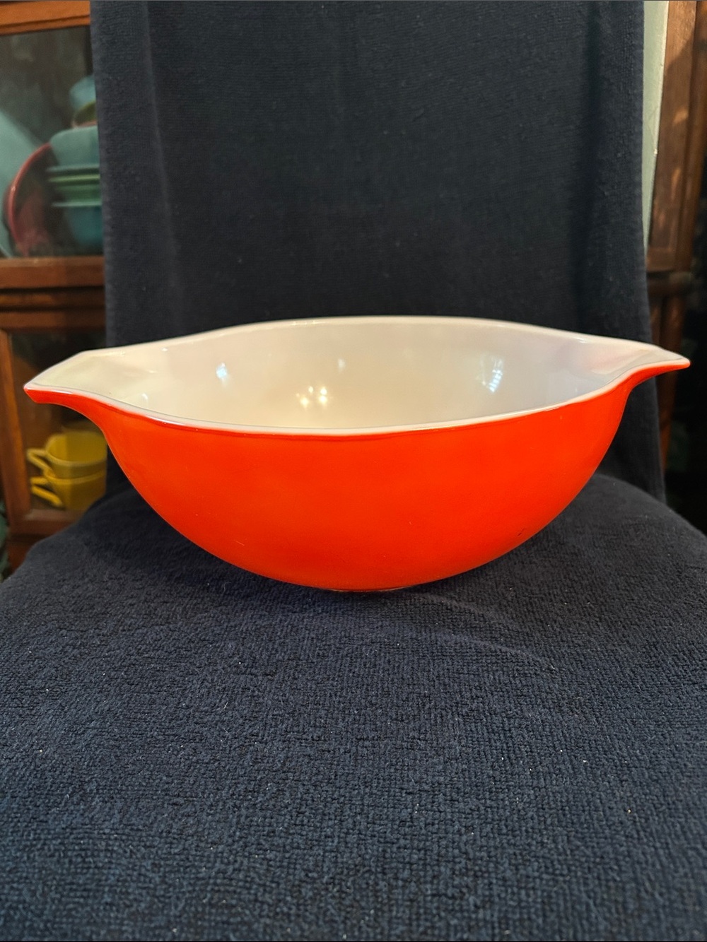 Pyrex Vintage Solid Red Cinderella Mixing Bowl 444 4 quart